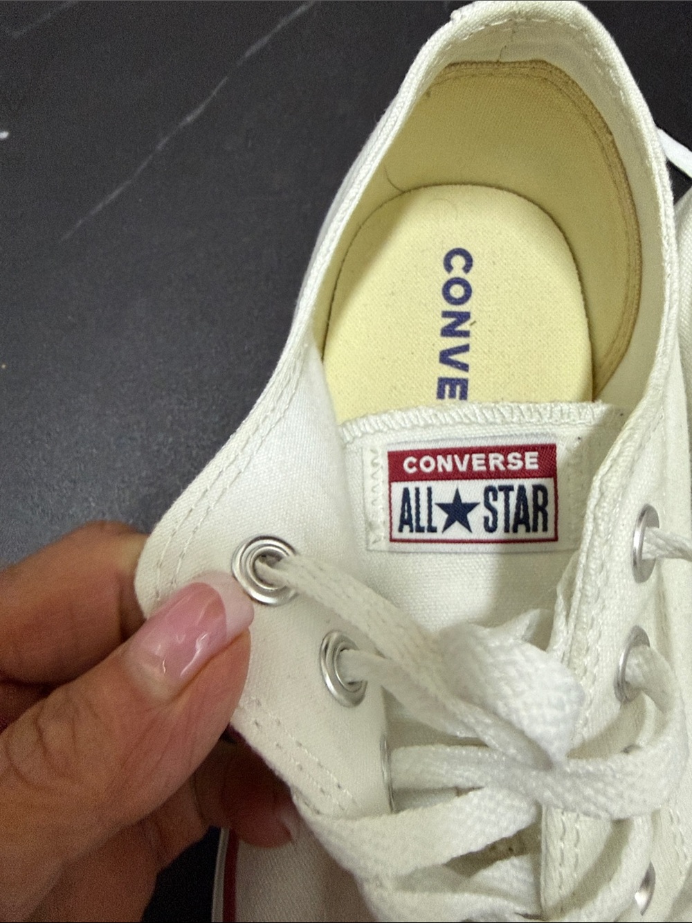 Converse All*Star White Low-Top Canvas Sneakers -Unisex - Men9.5/Women11.5 - Picture 7 of 8